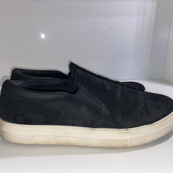 Suede black slip on platform sneakers - Picture 1 of 4